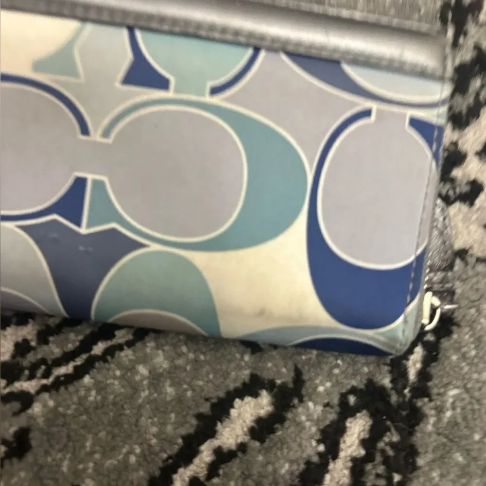 Coach POPPY Blue and Gray Women's Wallet